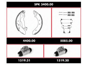 ROADHOUSE SPK 3400.00 stabdžių rinkinys, būgniniai stabdžiai 
 Stabdžių sistema -> Būgninis stabdys -> Stabdžių remonto rinkinys