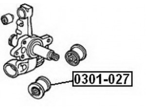 ASVA 0301-027 valdymo svirties/išilginių svirčių įvorė 
 Ašies montavimas/vairavimo mechanizmas/ratai -> Valdymo svirtis/pasukamosios svirties sujungimas -> Montavimas/sutvirtinimas
52365-S5A-024