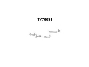 VENEPORTE TY70091 vidurinis duslintuvas 
 Išmetimo sistema -> Duslintuvas
1742011120, 1742016340