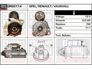 DELCO REMY DRS0114 starteris 
 Elektros įranga -> Starterio sistema -> Starteris
911602, 7700315522, 7711134603