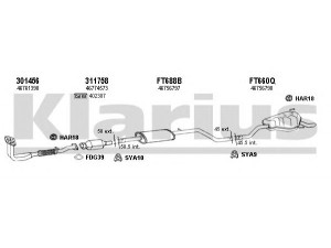 KLARIUS 330918U išmetimo sistema 
 Išmetimo sistema -> Išmetimo sistema, visa