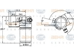HELLA 8FT 351 192-391 džiovintuvas, oro kondicionierius 
 Oro kondicionavimas -> Džiovintuvas
4D0 820 193 A