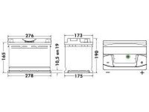 EXIDE 566 38 starterio akumuliatorius; starterio akumuliatorius
46 227 869, 1 072 339, A 004 541 2801 / 27