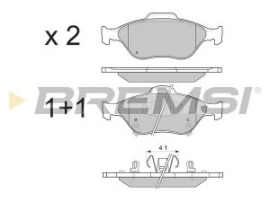 BREMSI BP3255 stabdžių trinkelių rinkinys, diskinis stabdys 
 Techninės priežiūros dalys -> Papildomas remontas
044650D050, 044650D050000, 044650D050