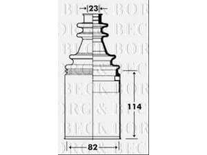 BORG & BECK BCB2915 gofruotoji membrana, kardaninis velenas 
 Ratų pavara -> Gofruotoji membrana
7701470910