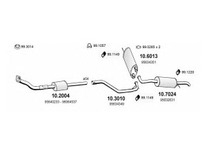 ASSO ART0487 išmetimo sistema 
 Išmetimo sistema -> Išmetimo sistema, visa