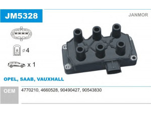 JANMOR JM5328 ritė, uždegimas 
 Kibirkšties / kaitinamasis uždegimas -> Uždegimo ritė
4660528, 4770210, 90490427, 90543830
