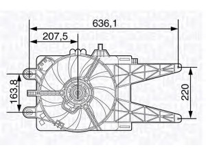 MAGNETI MARELLI 069422479010 ventiliatorius, radiatoriaus 
 Aušinimo sistema -> Oro aušinimas
46785741
