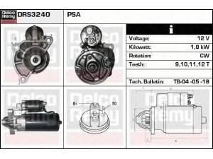 DELCO REMY DRS3240 starteris 
 Elektros įranga -> Starterio sistema -> Starteris
M1T50171, M1T50172, M1T80082, M1T80841