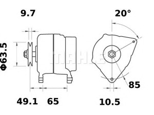 MAHLE ORIGINAL MG 301 kintamosios srovės generatorius