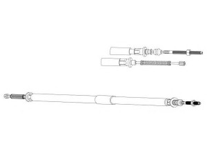 KAWE AR02102 trosas, stovėjimo stabdys 
 Stabdžių sistema -> Valdymo svirtys/trosai
543610