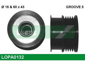 LUCAS ENGINE DRIVE LOPA0132 laisvos eigos sankaba, kint. sr. generatorius 
 Diržinė pavara -> Laisvos eigos sankaba, kint. sr. generatorius
1204393, 55352897