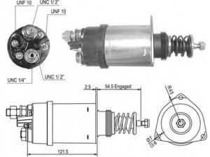 MAGNETI MARELLI 940113050004 solenoidinis jungiklis, starteris
