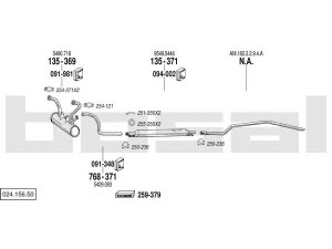 BOSAL 024.156.50 išmetimo sistema 
 Išmetimo sistema -> Išmetimo sistema, visa