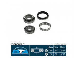 BTA H25003BTA rato guolio komplektas 
 Ašies montavimas/vairavimo mechanizmas/ratai -> Rato stebulė/montavimas -> Rato guolis
MB584600, MB584601, MB584761, MB594600