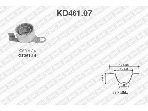 SNR KD461.07 paskirstymo diržo komplektas 
 Techninės priežiūros dalys -> Papildomas remontas
LHP100480, LHP100840, LHV100160