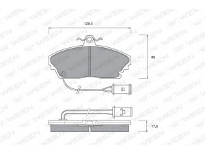 WEEN 151-1018 stabdžių trinkelių rinkinys, diskinis stabdys 
 Techninės priežiūros dalys -> Papildomas remontas
45022SG0010, 45022SG9000, GBP311AF