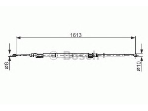 BOSCH 1 987 477 987 trosas, stovėjimo stabdys 
 Stabdžių sistema -> Valdymo svirtys/trosai
34 40 3 400 795