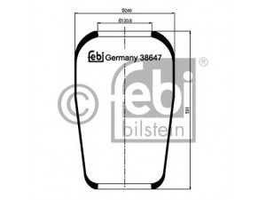 FEBI BILSTEIN 38647 dėklas, pneumatinė pakaba 
 Pakaba -> Pneumatinė pakaba
674 328 01 01, 674 328 02 01