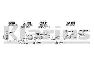 KLARIUS 930951U išmetimo sistema 
 Išmetimo sistema -> Išmetimo sistema, visa