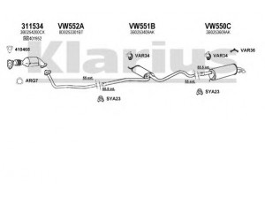 KLARIUS 931280U išmetimo sistema 
 Išmetimo sistema -> Išmetimo sistema, visa