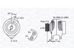 MAGNETI MARELLI 063321606010 kintamosios srovės generatorius 
 Elektros įranga -> Kint. sr. generatorius/dalys -> Kintamosios srovės generatorius
46231705, 46420962, 46428733