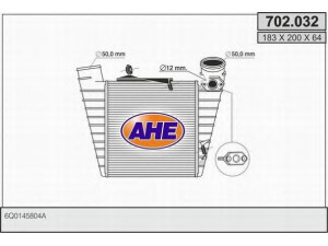 AHE 702.032 tarpinis suslėgto oro aušintuvas, kompresorius 
 Variklis -> Oro tiekimas -> Įkrovos agregatas (turbo/superįkrova) -> Tarpinis suslėgto oro aušintuvas
6Q0145804A