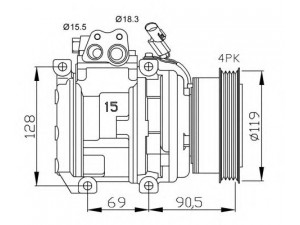NRF 32438G kompresorius, oro kondicionierius 
 Oro kondicionavimas -> Kompresorius/dalys
977012F000