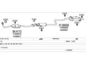 MTS C350035004298 išmetimo sistema 
 Išmetimo sistema -> Išmetimo sistema, visa