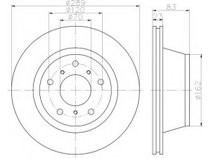 HELLA 8DD 355 119-711 stabdžių diskas 
 Dviratė transporto priemonės -> Stabdžių sistema -> Stabdžių diskai / priedai