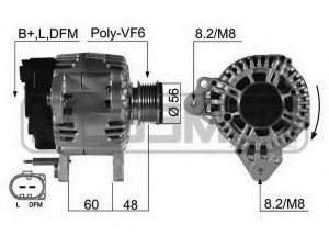 MESSMER 210497 kintamosios srovės generatorius 
 Elektros įranga -> Kint. sr. generatorius/dalys -> Kintamosios srovės generatorius
06F 903 023 D, 06F 903 023 DX, 06F 903 023 E