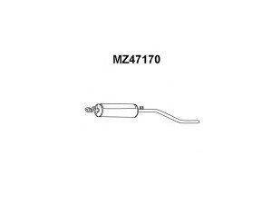 VENEPORTE MZ47170 galinis duslintuvas 
 Išmetimo sistema -> Duslintuvas
057840010, 057840010A, 057840010C