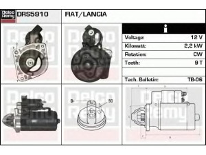 DELCO REMY DRS5910 starteris 
 Elektros įranga -> Starterio sistema -> Starteris
76422610, 7642261, 7680619