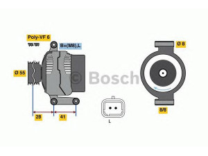 BOSCH 0 986 080 930 kintamosios srovės generatorius 
 Elektros įranga -> Kint. sr. generatorius/dalys -> Kintamosios srovės generatorius
77 01 473 660, 77 01 476 811, 82 00 019 706