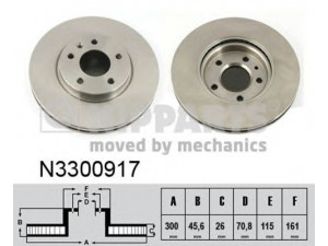 NIPPARTS N3300917 stabdžių diskas 
 Stabdžių sistema -> Diskinis stabdys -> Stabdžių diskas
13502052