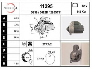 EAI 11295 starteris 
 Elektros įranga -> Starterio sistema -> Starteris
M3T27686, M3T40671, 23300D0100