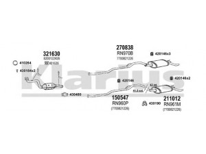 KLARIUS 721155E išmetimo sistema 
 Išmetimo sistema -> Išmetimo sistema, visa