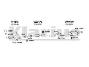 KLARIUS 931463U išmetimo sistema 
 Išmetimo sistema -> Išmetimo sistema, visa