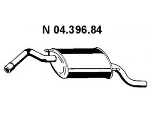 EBERSPÄCHER 04.396.84 galinis duslintuvas 
 Išmetimo sistema -> Duslintuvas
1 003 894, 1 015 797, 1 054 668