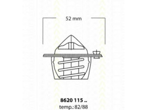 TRISCAN 8620 11582 termostatas, aušinimo skystis 
 Aušinimo sistema -> Termostatas/tarpiklis -> Thermostat
19300-611-003, 19300-611-005, 19300-634-671