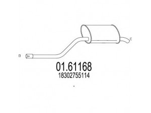 MTS 01.61168 galinis duslintuvas 
 Išmetimo sistema -> Duslintuvas
18302755114
