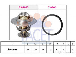 FACET 7.8797 termostatas, aušinimo skystis 
 Aušinimo sistema -> Termostatas/tarpiklis -> Thermostat