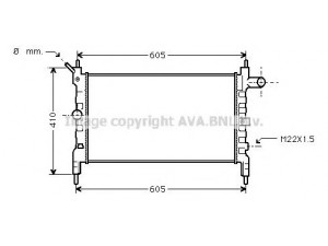 AVA QUALITY COOLING OL2023 radiatorius, variklio aušinimas 
 Aušinimo sistema -> Radiatorius/alyvos aušintuvas -> Radiatorius/dalys
1300112, 1300113, 1300140, 1300154