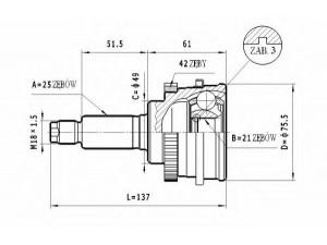 STATIM C.638 jungčių komplektas, kardaninis velenas 
 Ratų pavara -> Sujungimai/komplektas
44101-60G22, 44101-60G23, 44102-60G22