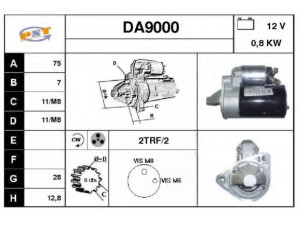 SNRA DA9000 starteris 
 Elektros įranga -> Starterio sistema -> Starteris
10455503