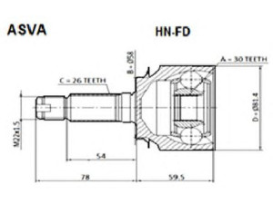ASVA HN-FD jungčių komplektas, kardaninis velenas 
 Ratų pavara -> Sujungimai/komplektas
44014-SMG-E00, 44014-SMG-E01, 44014-SNA-N01