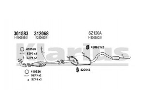 KLARIUS 820128U išmetimo sistema 
 Išmetimo sistema -> Išmetimo sistema, visa