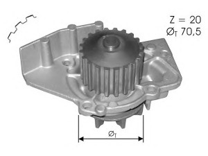 PROTECHNIC PRW0151 vandens siurblys 
 Aušinimo sistema -> Vandens siurblys/tarpiklis -> Vandens siurblys
1201C4, 9569147388, 9569147388