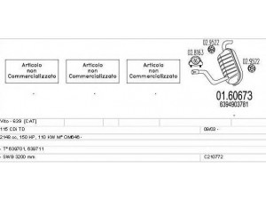 MTS C210772024707 išmetimo sistema 
 Išmetimo sistema -> Išmetimo sistema, visa