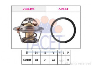 FACET 7.8839 termostatas, aušinimo skystis 
 Aušinimo sistema -> Termostatas/tarpiklis -> Thermostat
1 306 001, 4M5G-8575-YA